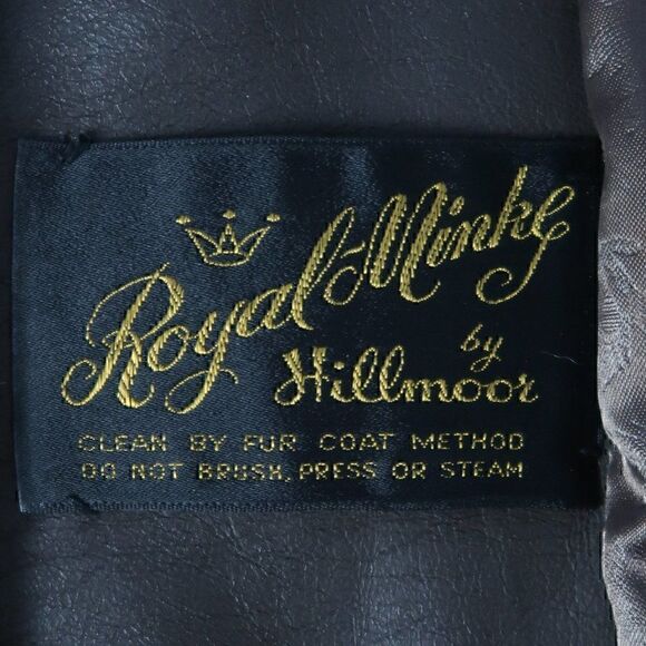 ROYAL MINKE BY HILLMOOR VINTAGE 50'S/60'S BROWN MIDI FAUX FUR COAT SIZE MEDIUM - Picture 2 of 12